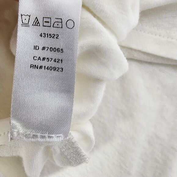 Ann Taylor Loft Womens Top Large White Sleeveless Linen Blend Crochet Round Neck - Picture 9 of 9